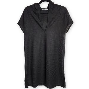 Jordan Taylor Black Hooded Swim Cover Up